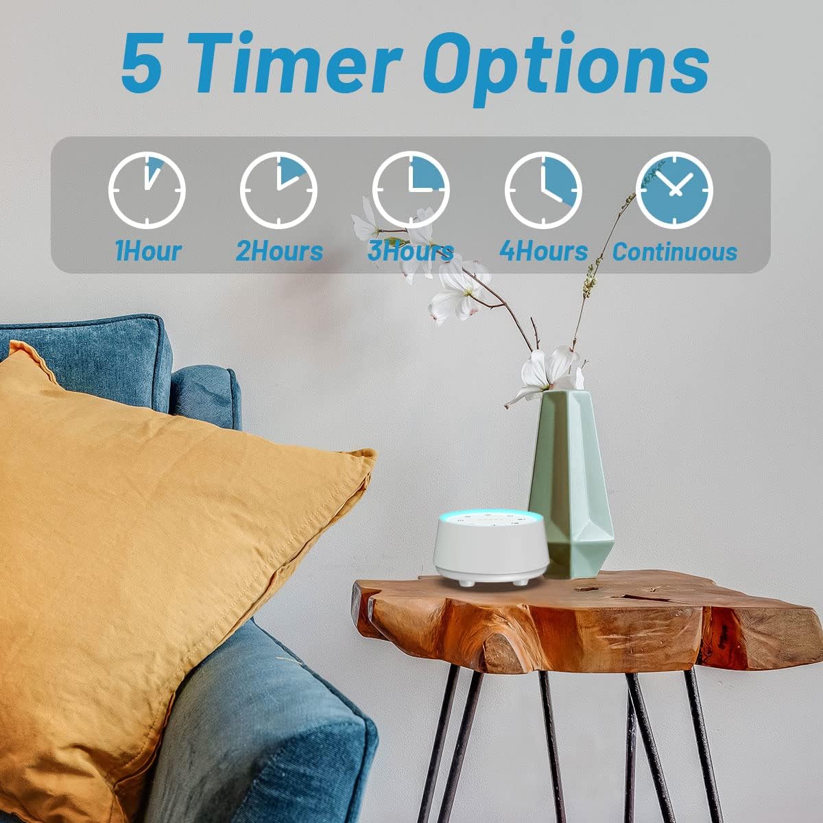 EasyHome Sleep Sound Machine White Noise Machines with 30 Soothing Sounds 12 Adjustable Night Light 10 Adjustment Brightness 32 Levels of V…