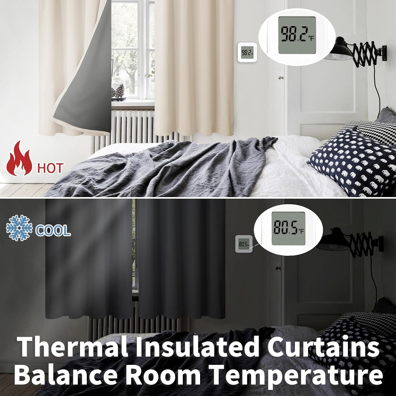 BGment Blackout Curtains for Small Window, Thermal Insulated Full Room Darkening Soundproof Rod Pocket Curtains for Bedroom 54 Inch…