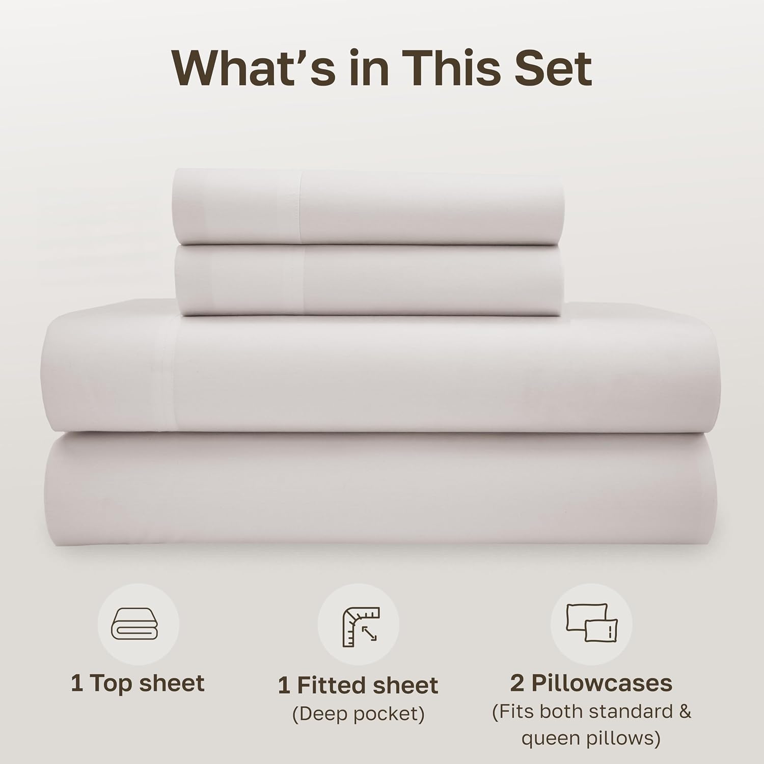 CaliforniaDesignDen California Design Den Full Size Bed Sheets Set - 100% Organic Cotton, Crisp Percale, Deep Pocket Sheets, Breathable and…