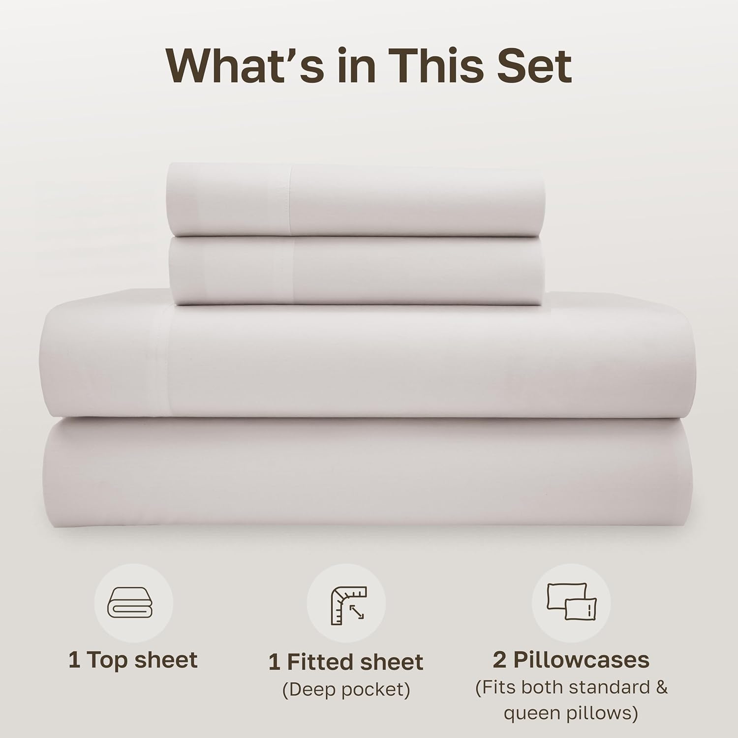 CaliforniaDesignDen California Design Den 100% Organic Cotton Sheets Queen Size Bed Set - Crisp Percale, Deep Pocket Queen Sheet Set, Breat…