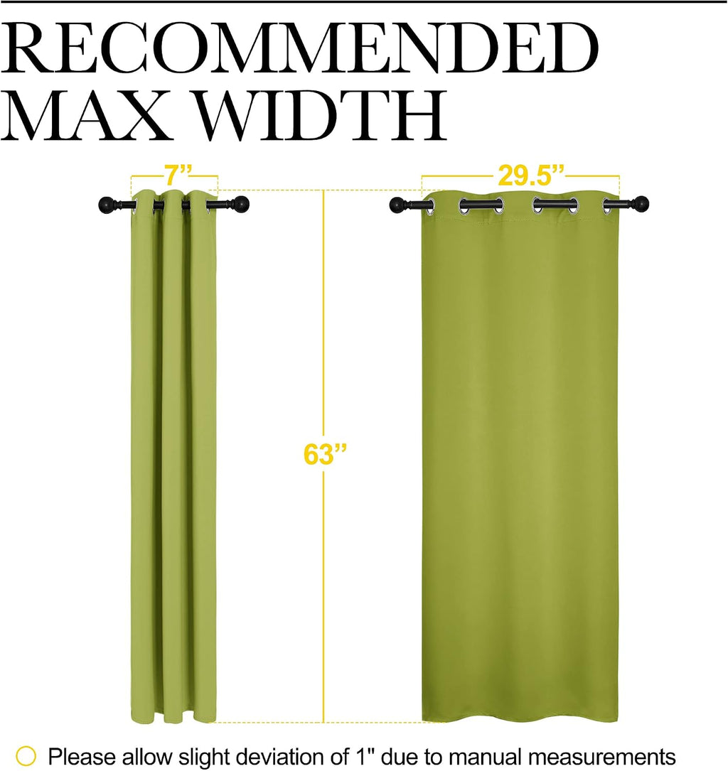 NICETOWN Blackout Curtain Panels for Living Room, Thermal Insulated Solid Grommet Top Blackout Draperies/Drapes for Christmas Window (1…
