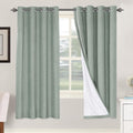 H.VERSAILTEX 100% Blackout Curtains for Bedroom Thermal Insulated Linen Textured Curtains Heat and Full Light Blocking Drapes Living Room…
