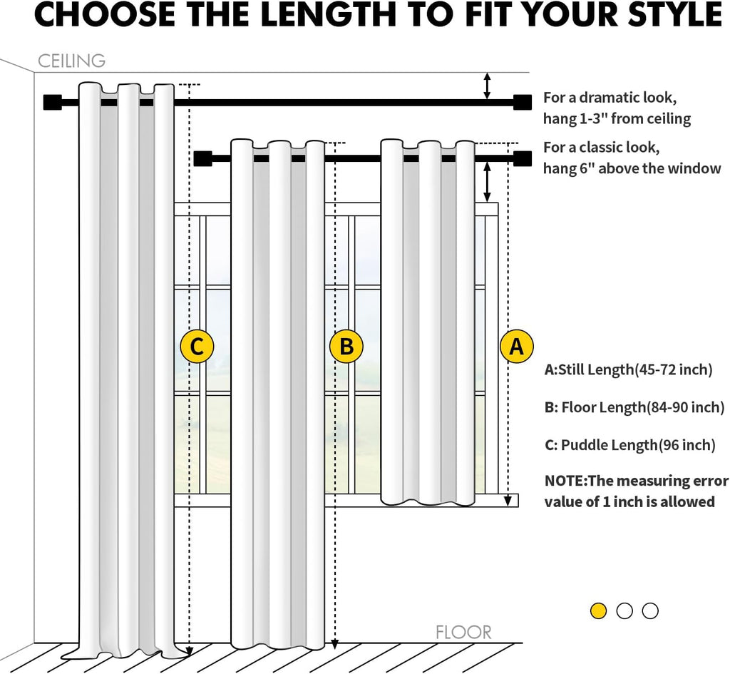 Miulee Blackout Curtains for Bedroom Living Room 2 Panels, Thermal Insulated Room Darkening Drapes Grommet Noise Reducing Light Blocking Wi…