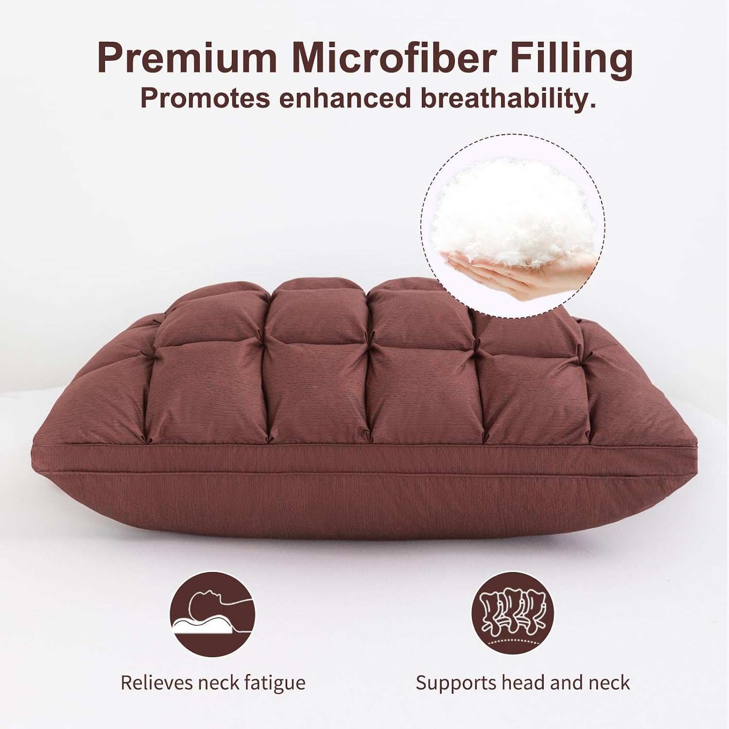 Yourmoon YOUR MOON Soft Pillows Quuen for Sleeping, Support Bed Pillows, Fluffy Down Alternative Pillow, Luxury Hotel Gel Standard Pillows…