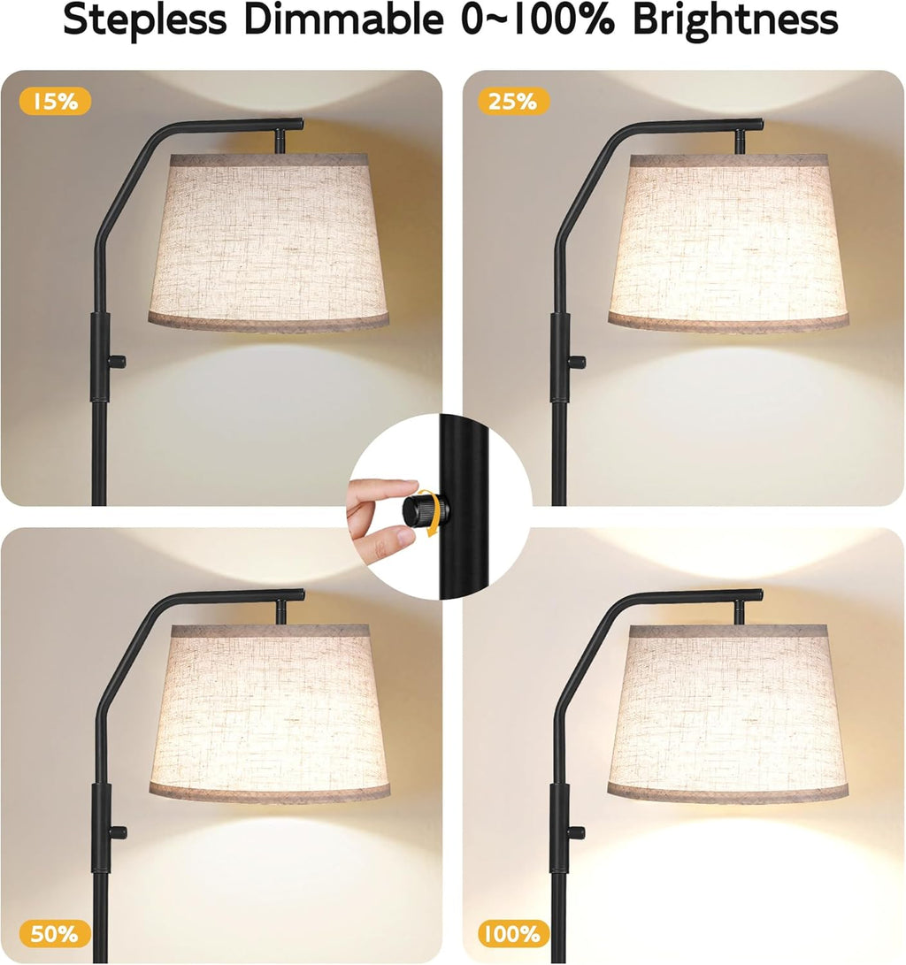 SUNMORY Floor Lamps for Living Room, 9W Bulb Included, Tall Lamp for Bedroom with Adjustable Head, Modern Standing Lamp, 0-100% Dimmable…