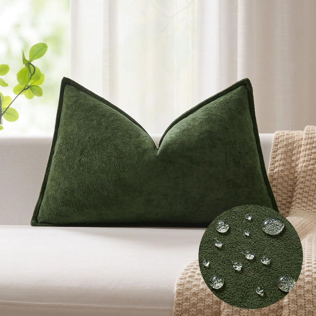 KevinTextile Kevin Textile Spring 14x20 Inch Lumbar Pillow Cover 1 Pack Soft Boucle Textured Decorative Waterproof Rectangle Cushion Elegan…