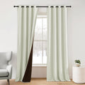 NICETOWN Farmhouse Curtains for Living Room, Blackout Thermal Insulated Sliding Door Curtains for Patio Glass Door, Grommet Soundproof…