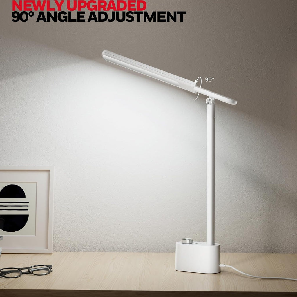 Honeywell Upgraded LED Desk Lamp - H01 Pro SunturaluxTM Foldable Desk Light with USB A+C Charging Port, 3 Color Modes Dimmable Table Lamp…