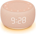 Buffbee Sound Machine & Alarm Clock 2-in-1, 0-100% Clock Face Brightness, Bottom Colored Light, Sleep Timer, Precise 30-Level Volume…