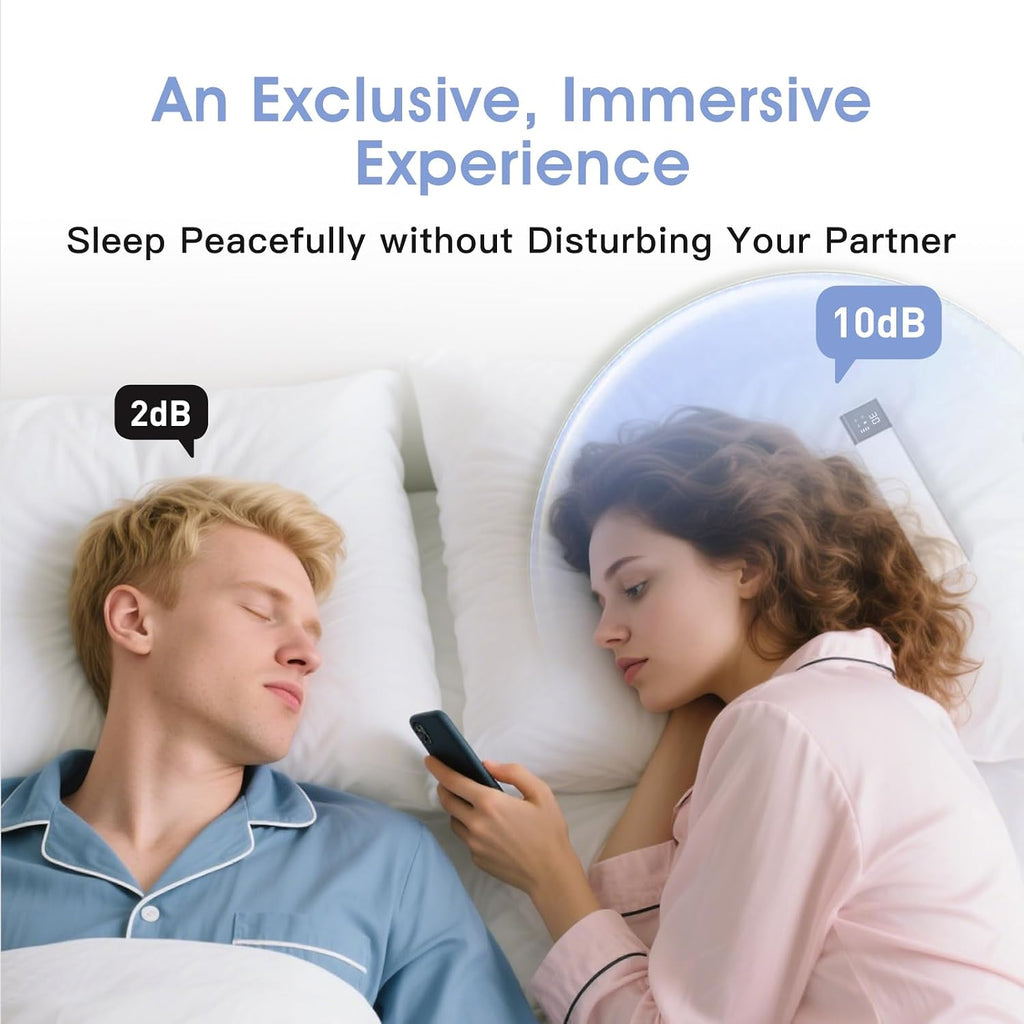 Under-Pillow Speaker for Sleeping - Bluetooth White Noise Sound Machine, Bone Conduction Bluetooth Under Pillow Speaker with 36 Soothing…