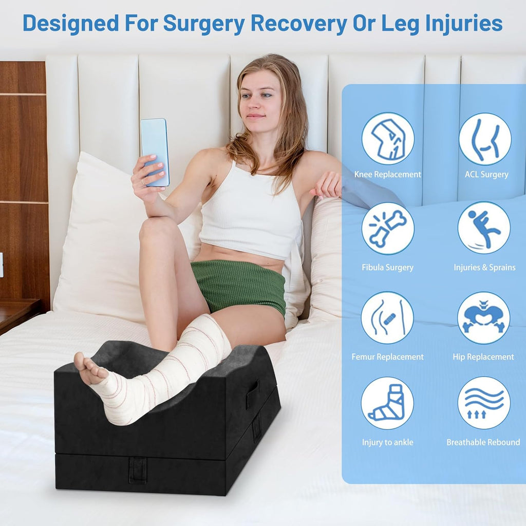 TranquilRelax TranquilRelax Leg Elevation Pillows, Wedge Pillow for After Surgery Or Rest, Memory Foam Leg Support Adjustable, Back…
