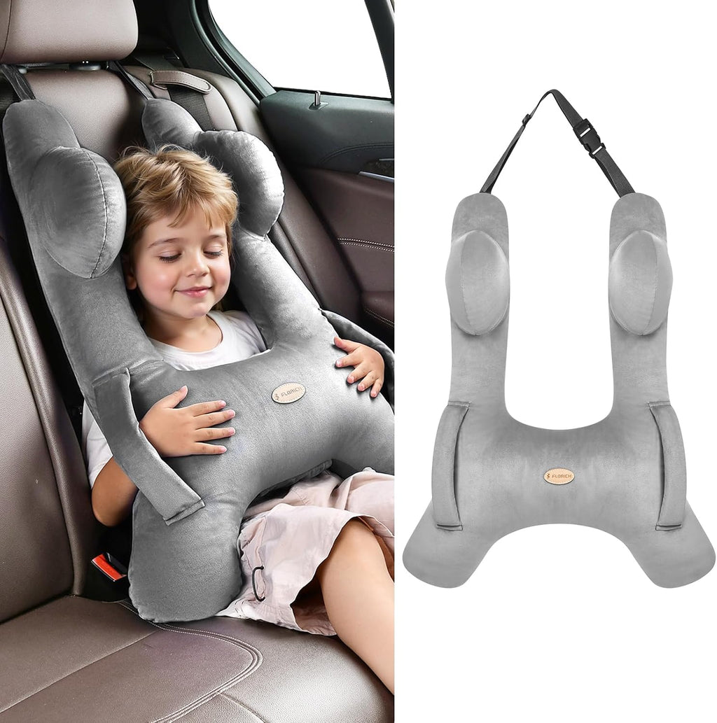 FLORICH Kids Travel Pillow, Car Sleeping Travel Pillow for Kids, Washable H-Shaped Pillow for Adults and Children to Support Head and…