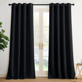 Nicetown 95 Inch Blackout Curtains, Grommet 2 Panels Thermal Insulated Black Room Darkening Drapes, Extra Long Window Curtains for Bedroom…