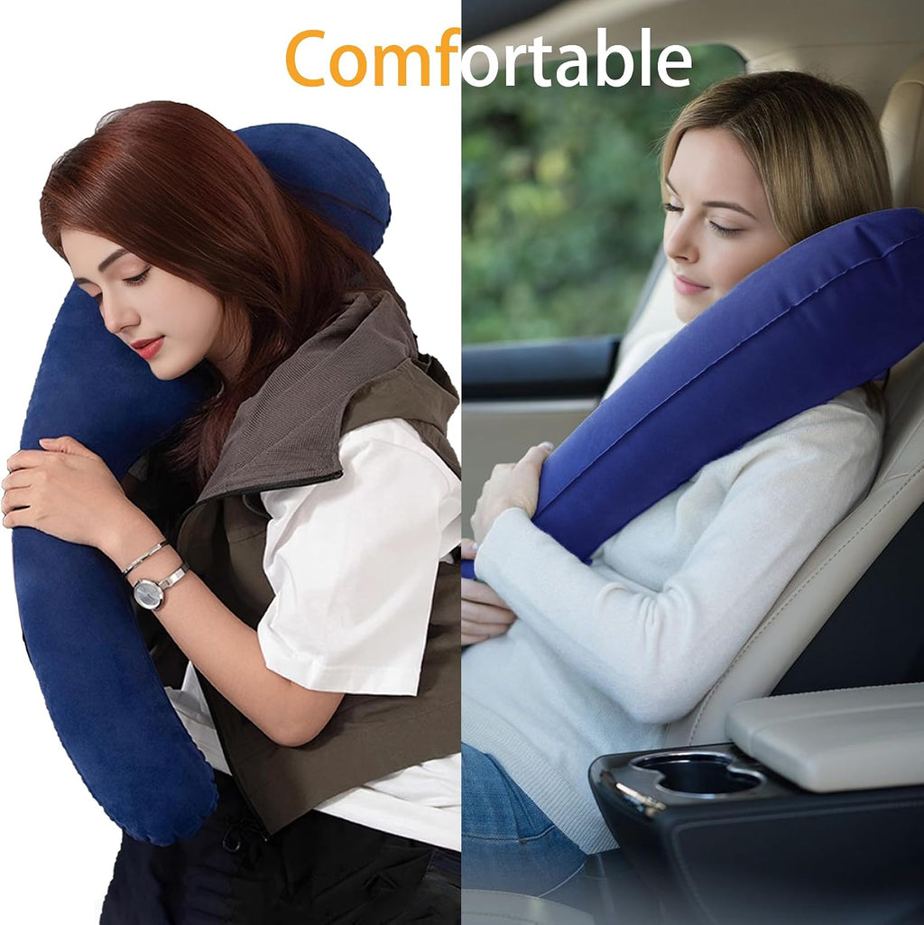Inflatable Neck Pillow for Traveling on Plane, Inflatable Travel Pillows for Airplanes, Kids Body Pillow, Kids Neck Pillows for Travel…