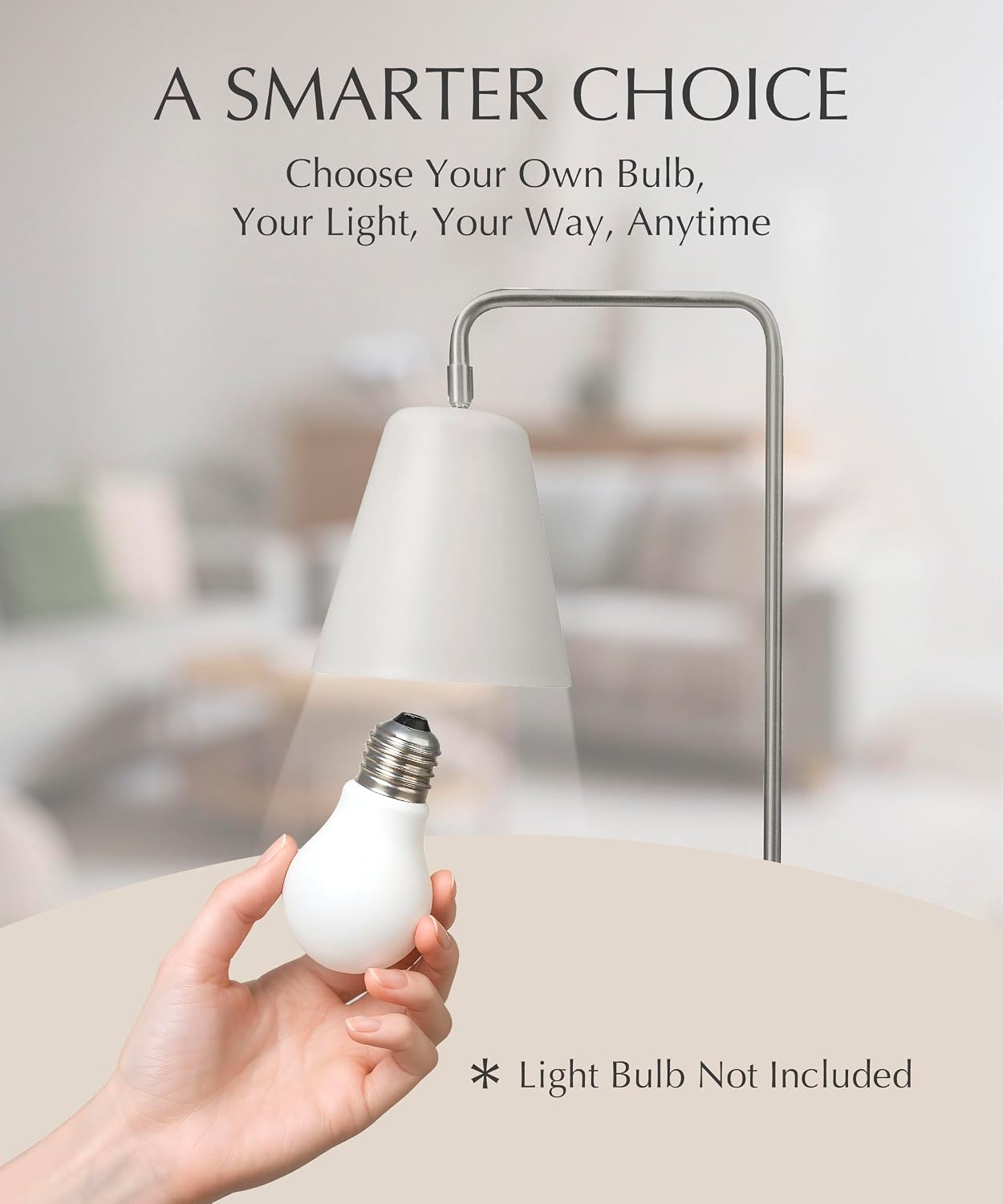 Harvestland Steady Silver Reading Lamps for Bedside Table – Adjustable Industrial Table Lamp with Solid Base, Lamp for nightstand, Desk Lam…