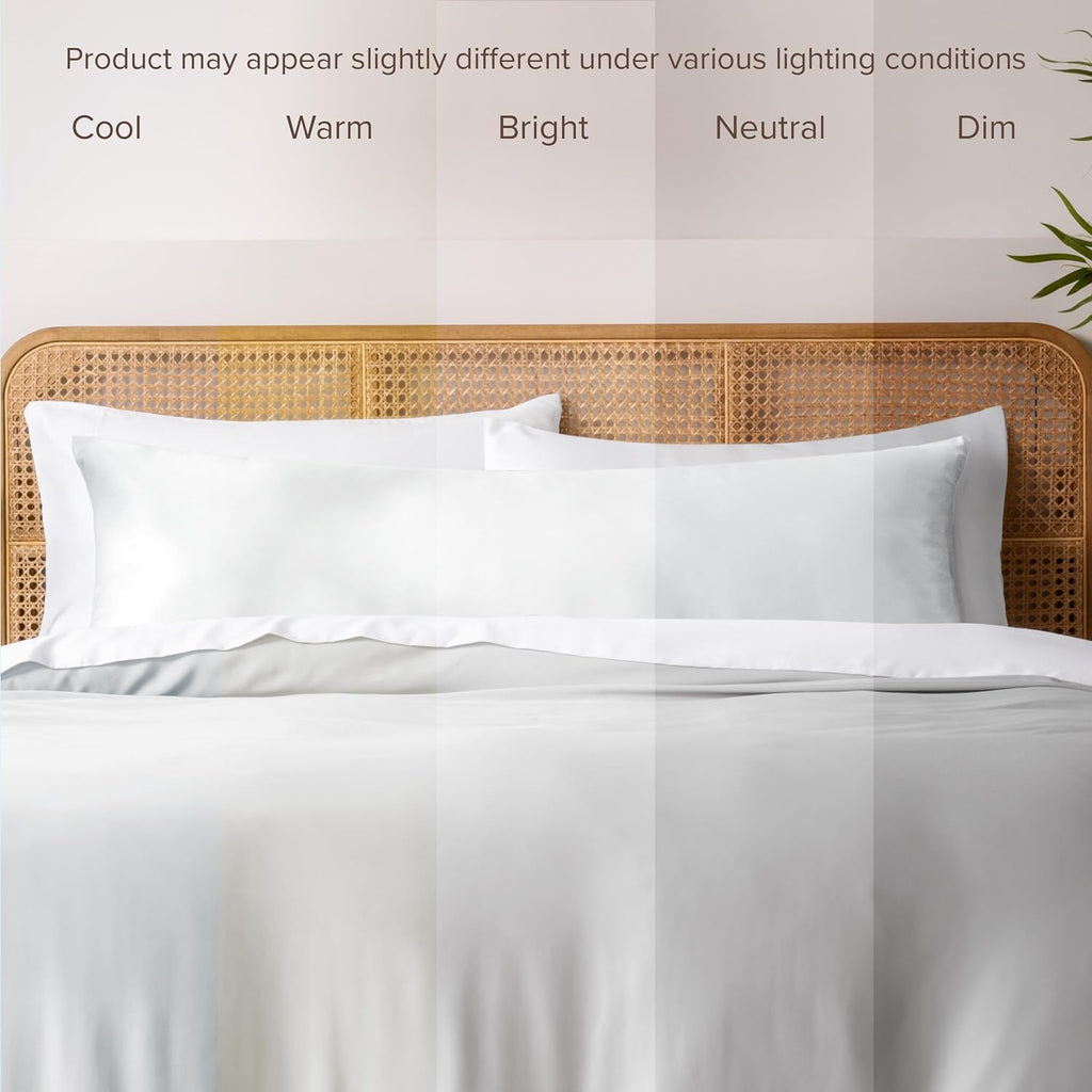 BareHome Bare Home 100% Rayon Made from Bamboo Luxury Body Size Cooling Pillowcase - Breathable - Easy Fit - Soft Bedding & Pillowcase (Bod…