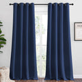 Nicetown Navy Blackout Curtains 120" Long for Living Room, 55" W, Set of 2, Thermal Insulated Window Treatment Light Reducing Room Darkenin…