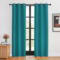 NICETOWN Room Darkening Curtains 80 inch Length 2 Panels, Peacock Teal, 2 Pieces, W34, Thermal Insulated Grommet Blackout Curtains for…