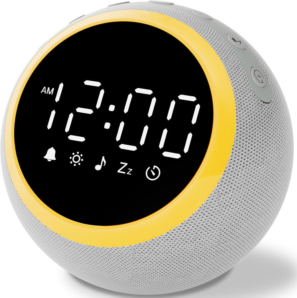 Sound Machine Alarm Clock for Sleep: Digital Alarm Clocks for Bedrooms, 25 Soothing Sounds, 7 Gentle Wake-up Sounds, 16 Adjustable Volume…
