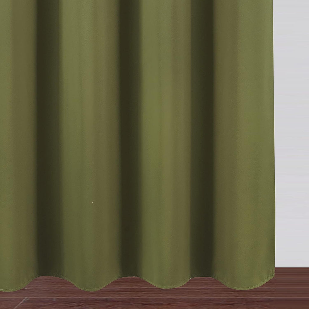 Lemomo Blackout Curtains 66 x 84 inch/Olive Green Curtains Set of 2 Panels/Thermal Insulated Room Darkening Bedroom Curtains 84 inch Green