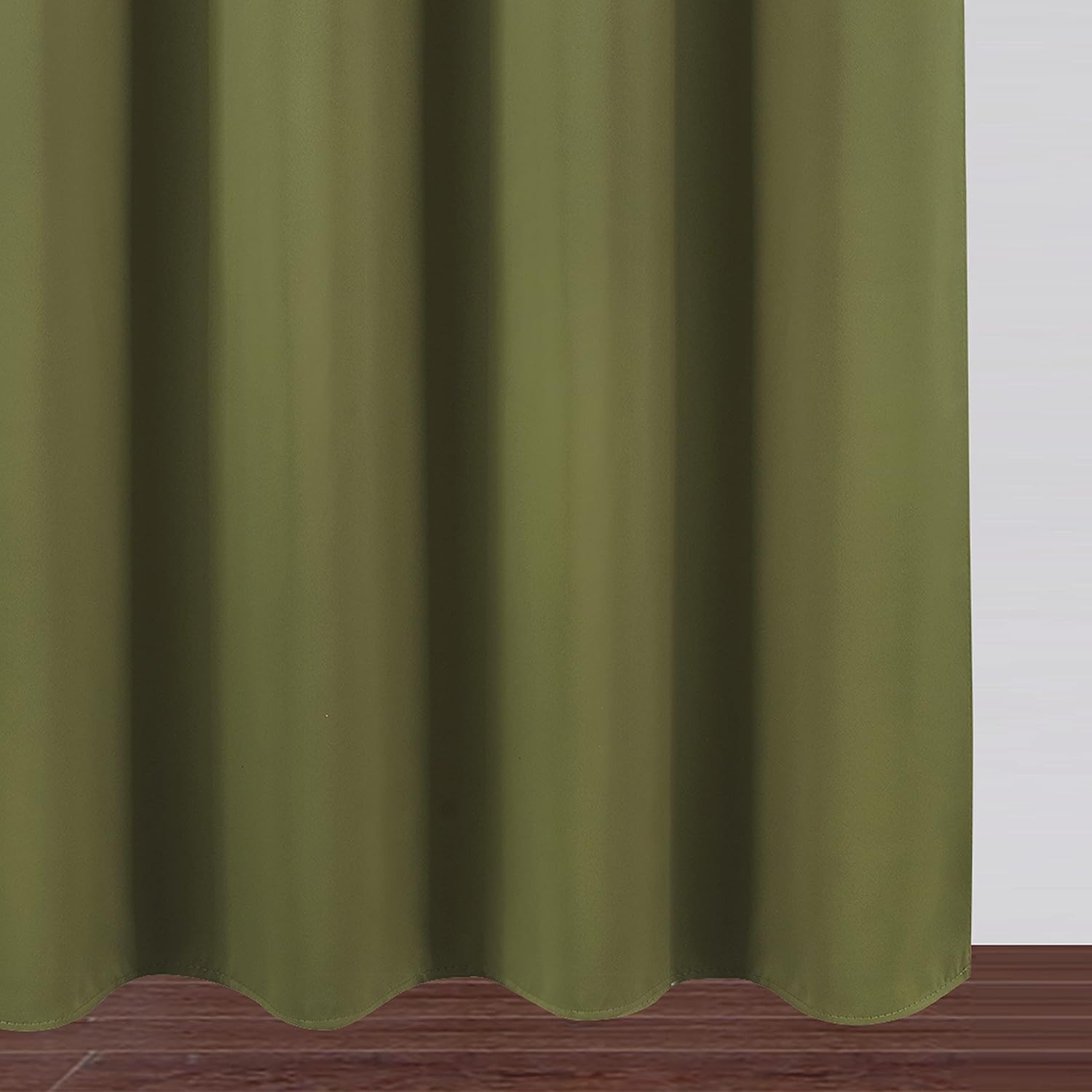 Lemomo Blackout Curtains 38 x 84 inch/Olive Green Curtains Set of 2 Panels/Thermal Insulated Room Darkening Bedroom Curtains 84 inch Green
