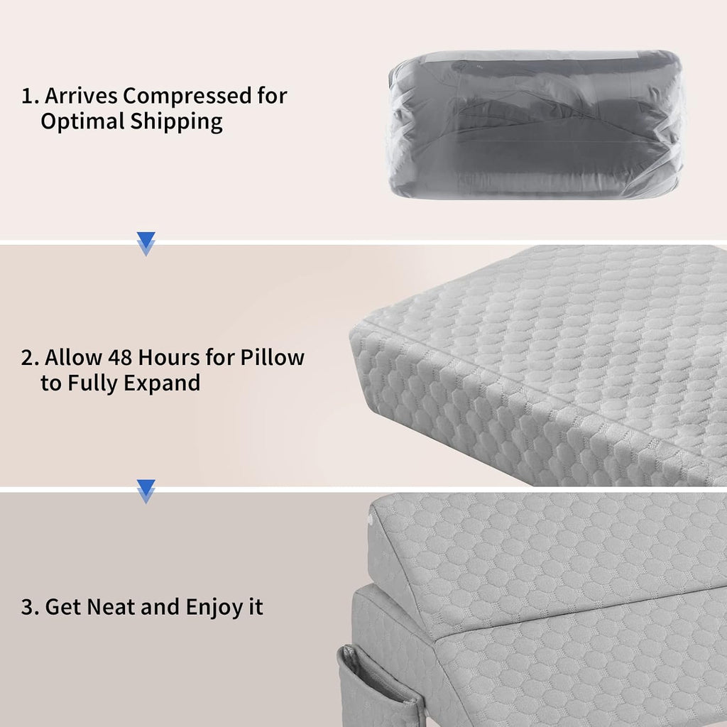 EUHAMS Twin Size Bed Wedge Pillow - Bed Gap Filler Mattress Wedge Headboard Pillow - Fill The Gap (0-7") Between Headboard and Mattress…