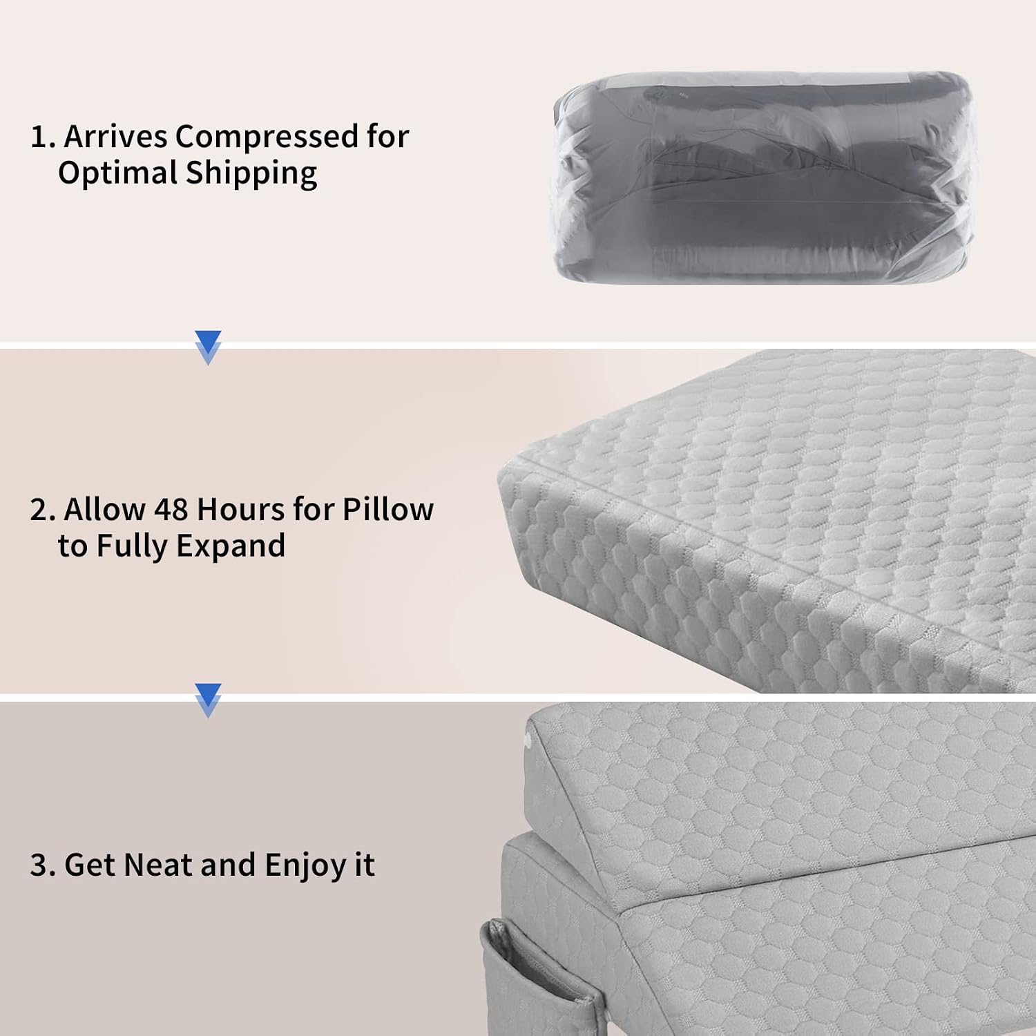 EUHAMS Twin Size Bed Wedge Pillow - Bed Gap Filler Mattress Wedge Headboard Pillow - Fill The Gap (0-7") Between Headboard and Mattress…