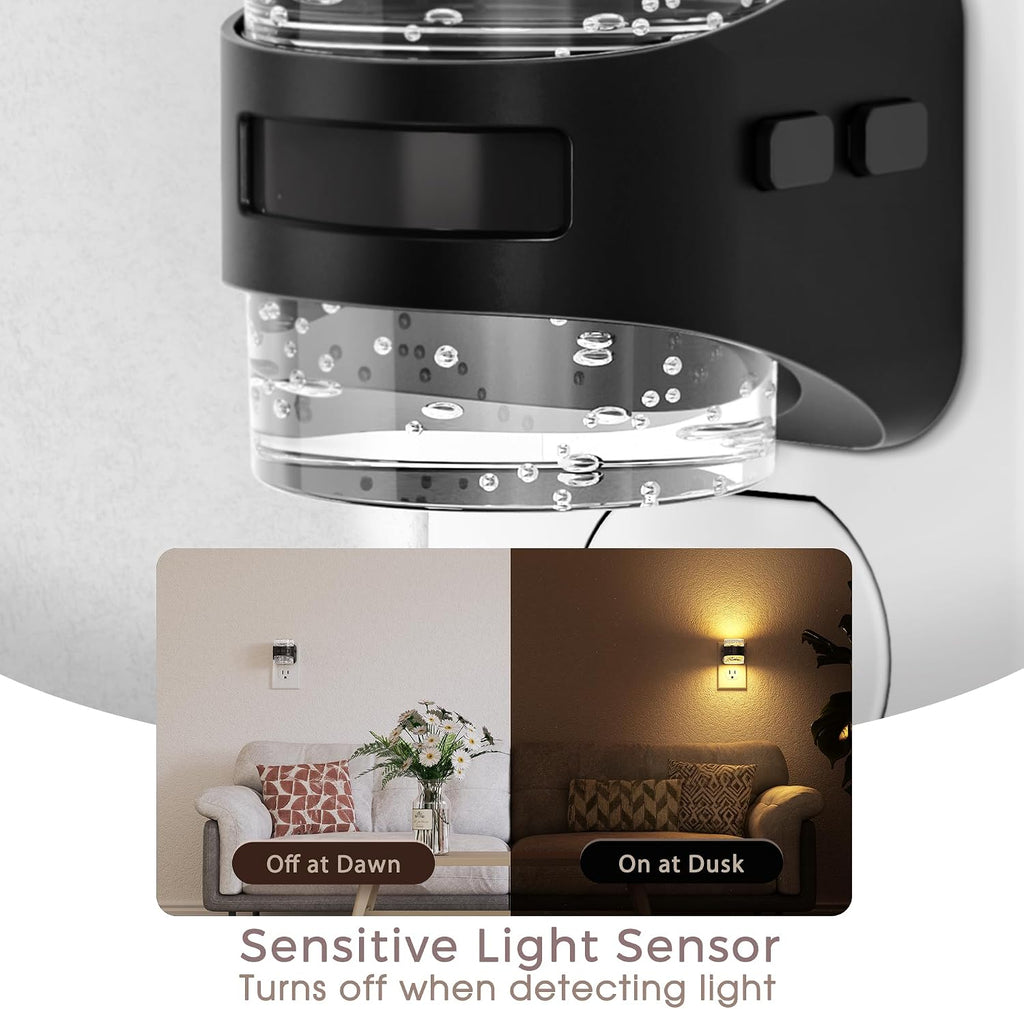 Briignite Motion Sensor Night Light Modern Bubble Night Lights Plug into Wall 5CCT Dimmable Nightlights, Dusk to Dawn Sensor Nightlight…