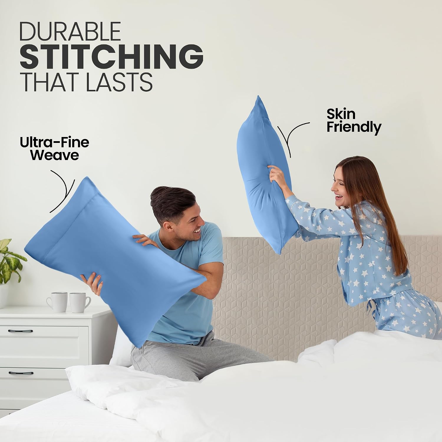 Utopiabedding Utopia Bedding Pillow Cases Standard Size 2-Pack – Soft Brushed Microfiber – Envelope Closure – Perfect for Hospitals, Hotels…