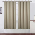 Lemomo Beige Thermal Blackout Curtains/52 x 72 Inch/Set of 2 Panels Room Darkening Curtains for Bedroom 72 Inch silver