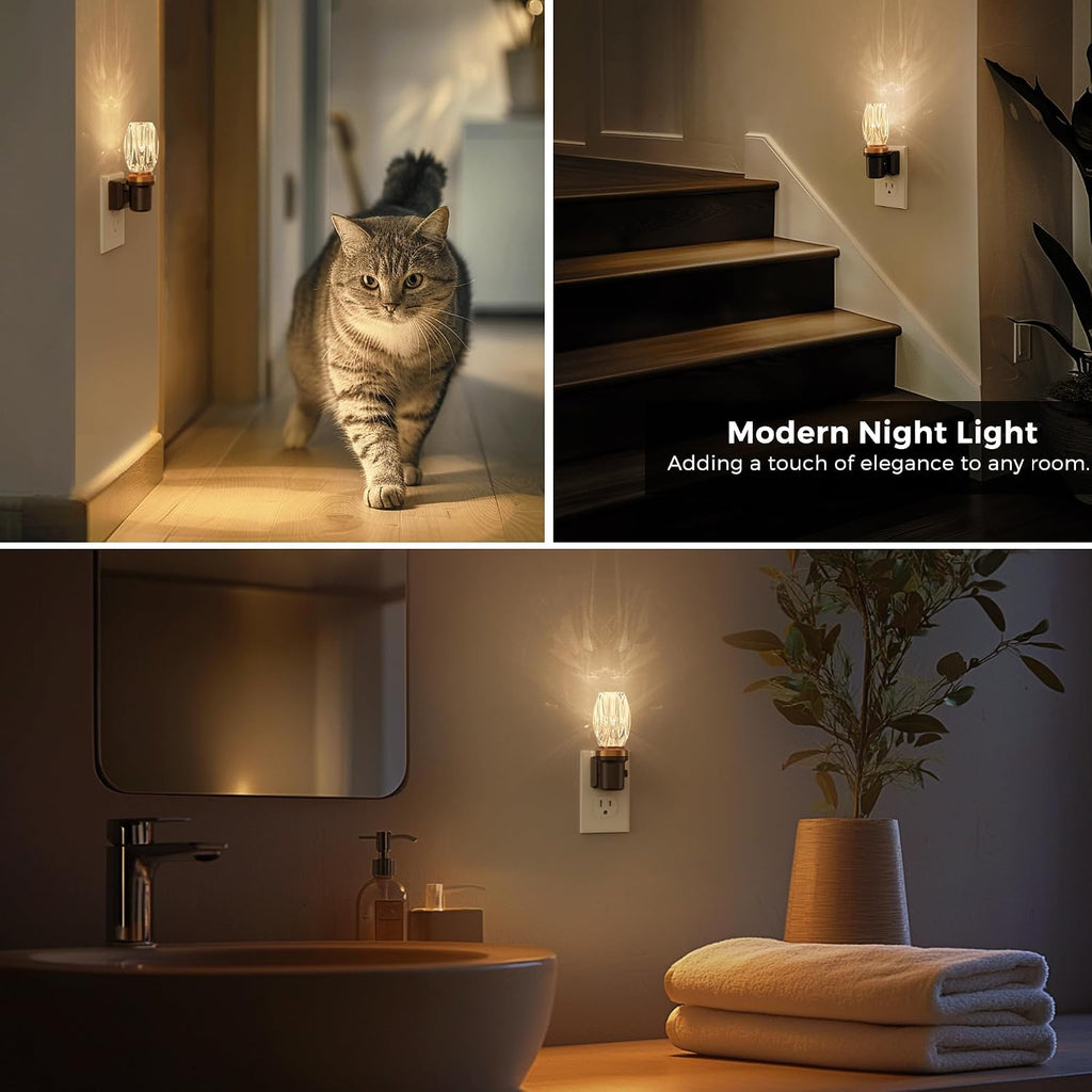 L LOHAS LED Night Light, Dimmable Night Lights Plug into Wall, Automatic Nightlights Plug in, Light Sensor, 3000K 100LM Adjustable…