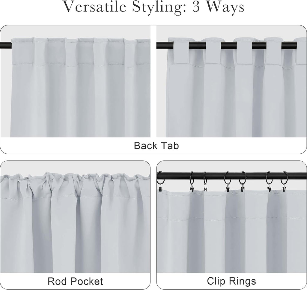 Ponydance PONY DANCE 60% Light Blocking Curtains 63 inch Long, Room Darkening Curtains for Bedroom, Thermal Insulated Drapes for Living Roo…