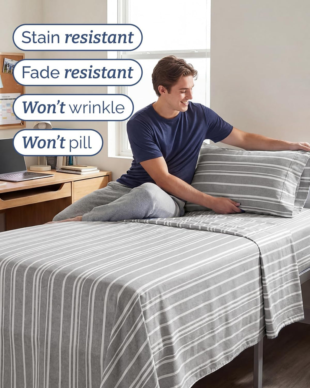 Twin XL 4 Piece Sheet Set - Comfy, Breathable & Cooling - Soft Hotel Luxury Bedding for Women, Men, Kids, Teens & Children - 1 Flat & 1…