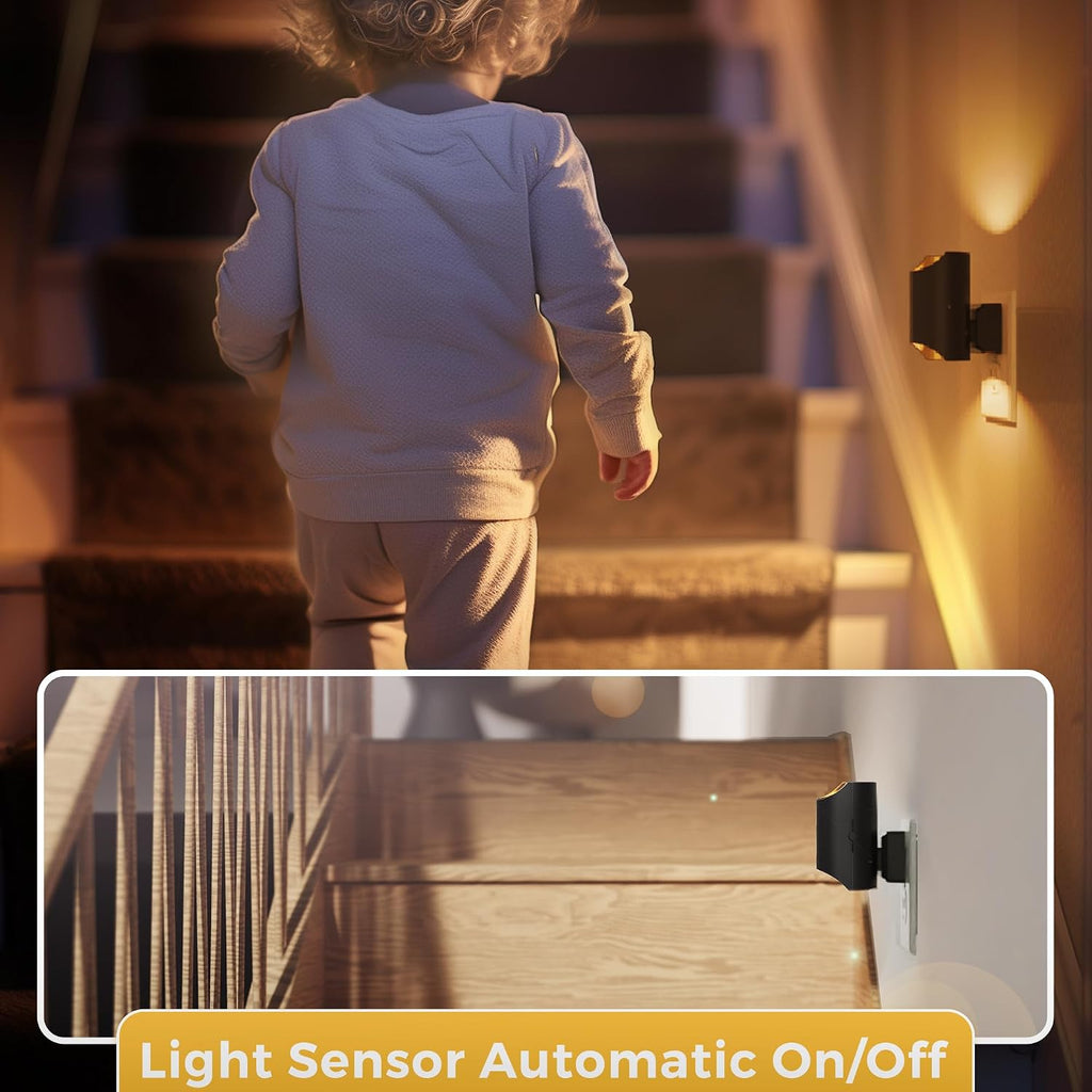L LOHAS LED Night Lights Plug into Wall, Plug in Night Light with Dusk to Dawn Sensor, Color Changing Nightlight for Kids Hallway Bedroom…