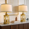 G-SAFAVA 24" Table Lamps for Living Room Bedroom Modern Gold Bedside Lamps Set of 2 Nightstand Lamps for Night Stands 3 Way Dimmable…