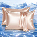 Elegear Cooling Pillow Cases Set of 2 for Hot Sleepers, Soft Silky Satin Pillowcase for Hair & Skin, Upgraded Arc-Chill Cooling Satin…