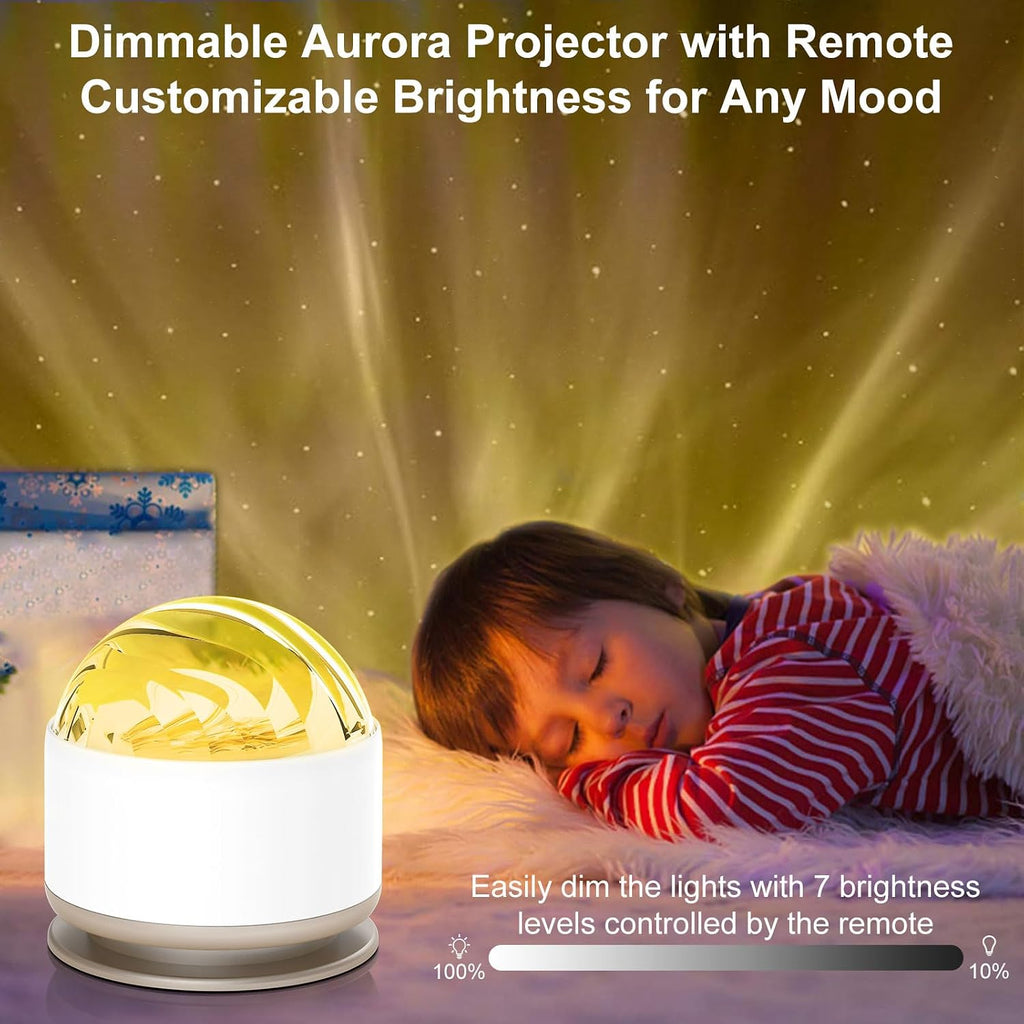 HUMIIEYE Northern Lights Projector, 16 Light Color Aurora Night Light Projector for Bedroom, Remote Galaxy Light Projector, Dimmable Mood…