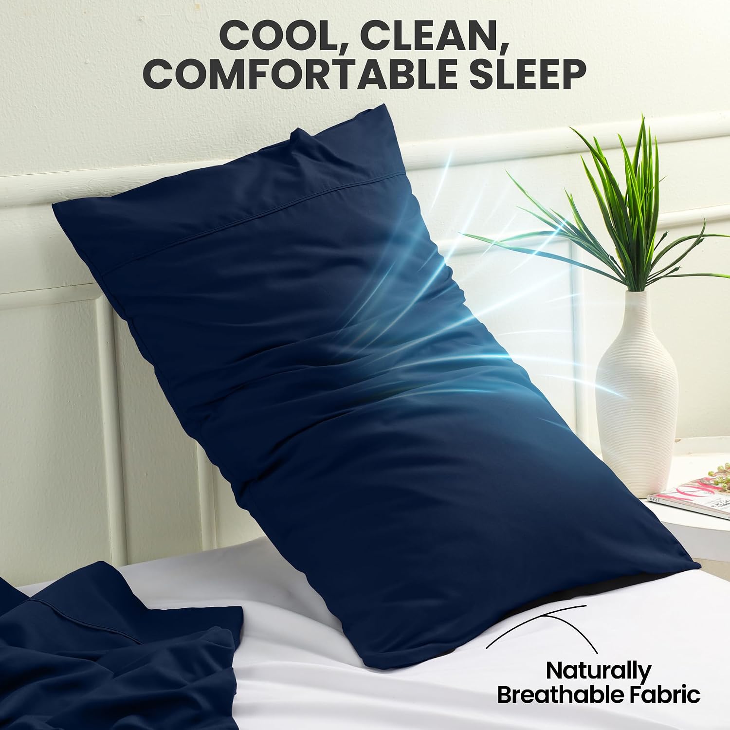 Utopiabedding Utopia Bedding Queen Pillow Cases - 2 Pack - Envelope Closure - Soft Brushed Microfiber Fabric - Shrinkage and Fade Resistant…