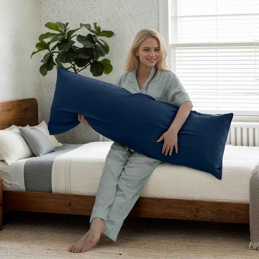 TELUS Body Cooling Pillow Cases Cover, Bamboo Rayon Pillowcases with Zipper Closure, Cool and Breathable Pillow Case for Hot Sleepers and…