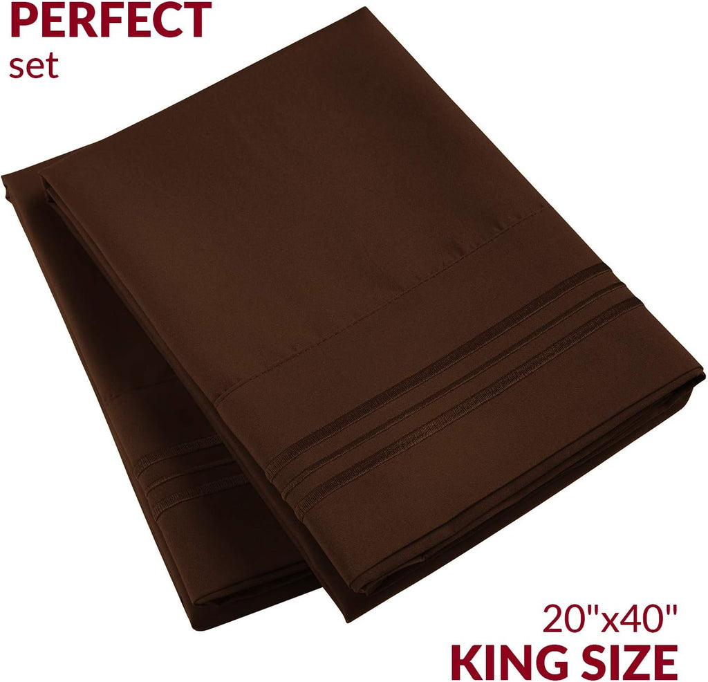 Mellanni Pillow Cases - Luxury, Extra Soft, Cooling Pillow Covers - 2 PC Iconic Collection Pillowcases - Envelope Closure (King 20" x 40",…