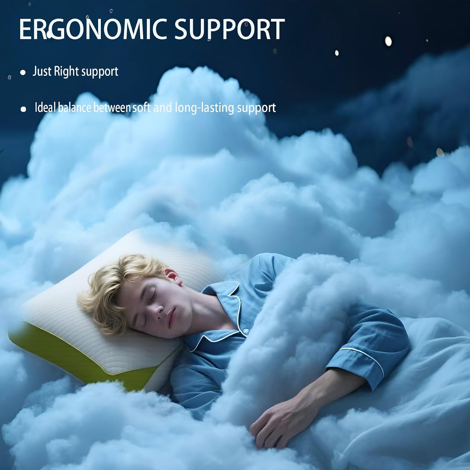 Luxury Hotel Cooling Pillow for Sleeping, Medium Firm Shredded Memory Foam Pillows King Size Set of 2, with Zipper Adjustable Supportive