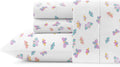 Pointehaven Floral Garden Printed Cotton Percale 3 pc Sheet Set, Twin