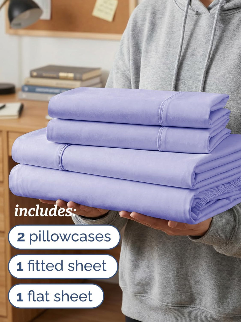 Twin XL 4 Piece Sheet Set - Comfy Breathable & Cooling - Hotel Luxury Bedding for Women, Men, Kids, Teens & Children - 1 Flat & 1 Fitted…