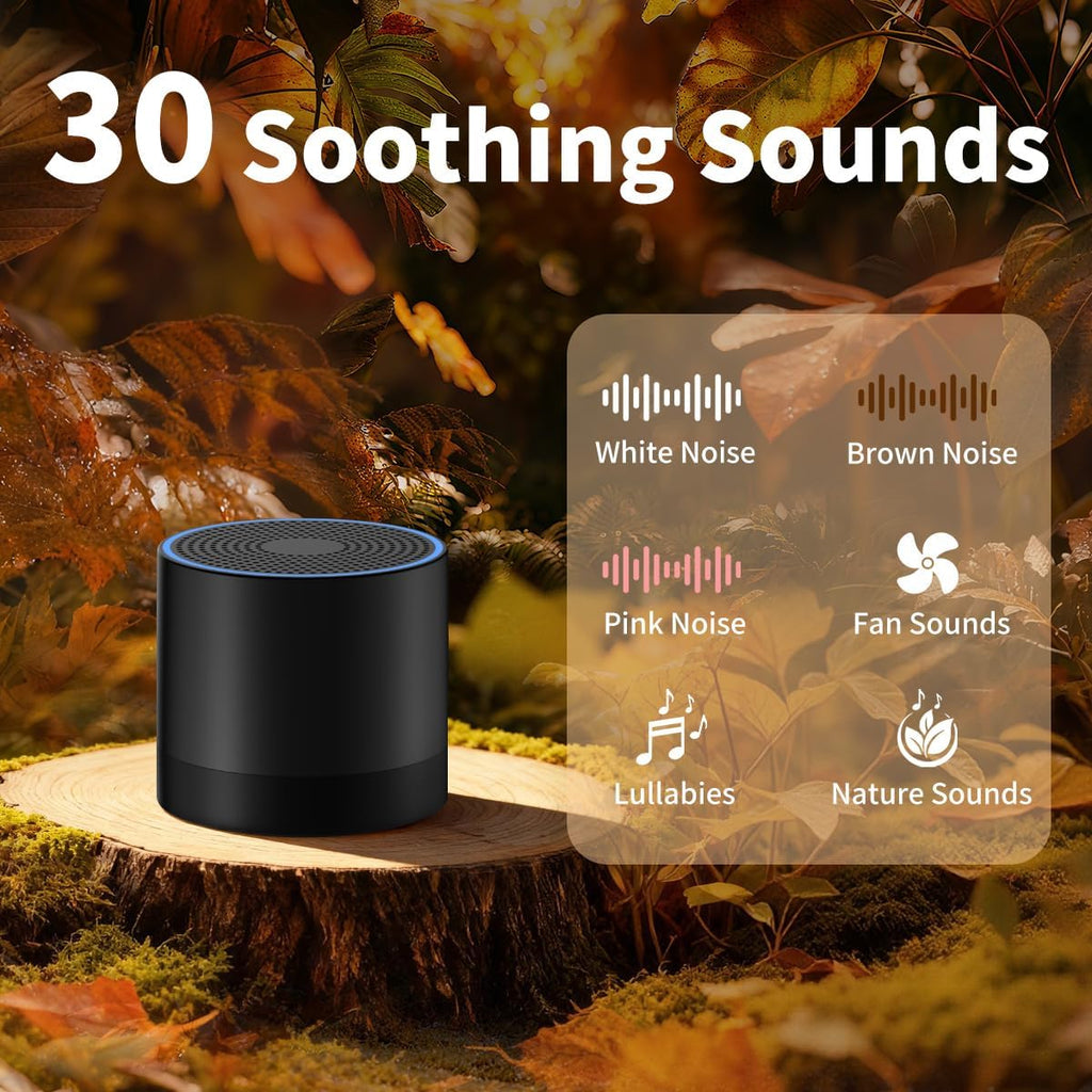 Hushingwhitenoisemachine Portable Mini White Noise Machine Sound Machine with 30 Soothing Sounds for Newborn Kids Adults Rechargeable Sleep…