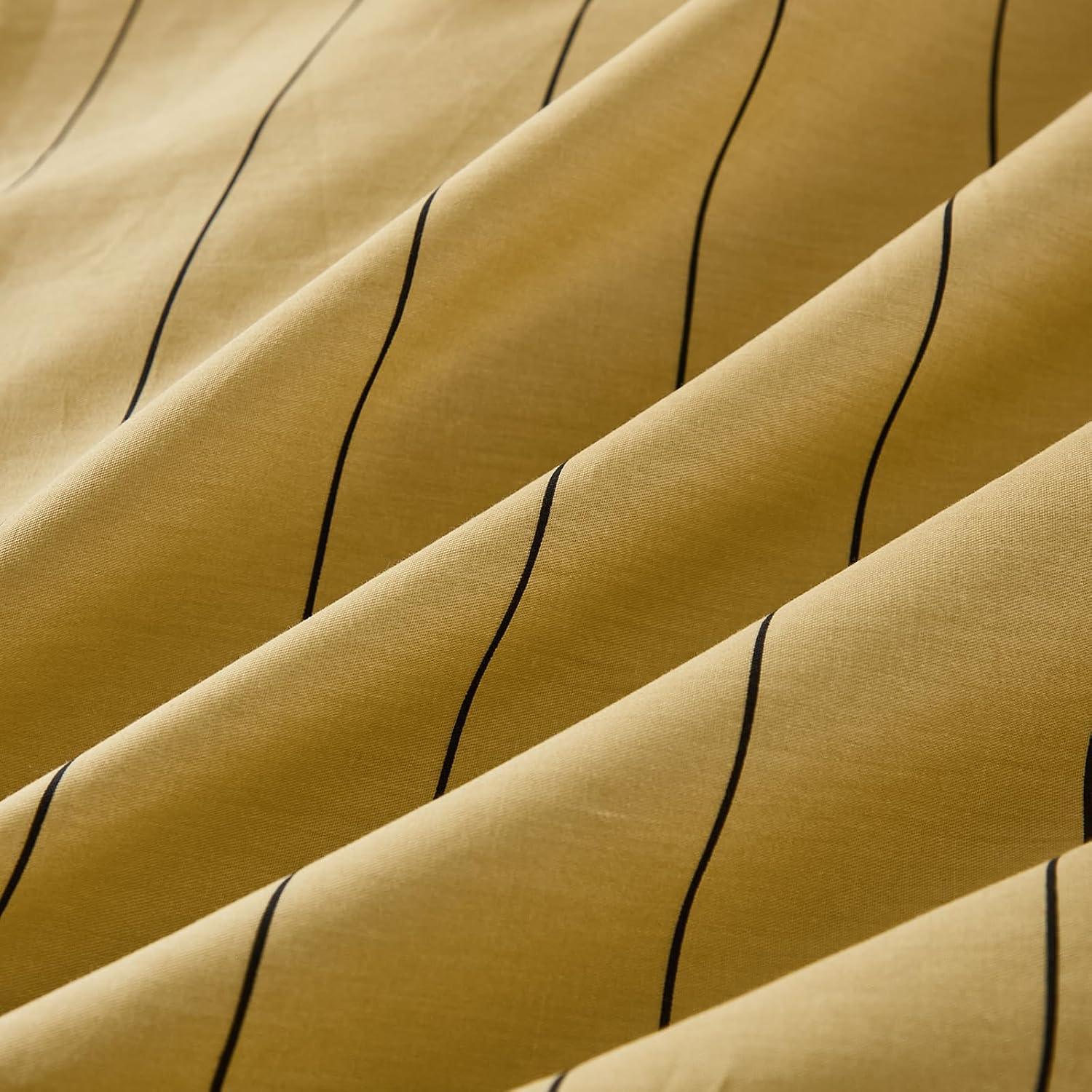 Merryword Yellow Striped Pillowcases, 100% Cotton Pillow Cases, King Size Pillowcases, Soft Breathable Pinstripe Pillow Covers, Set of 2 Co…