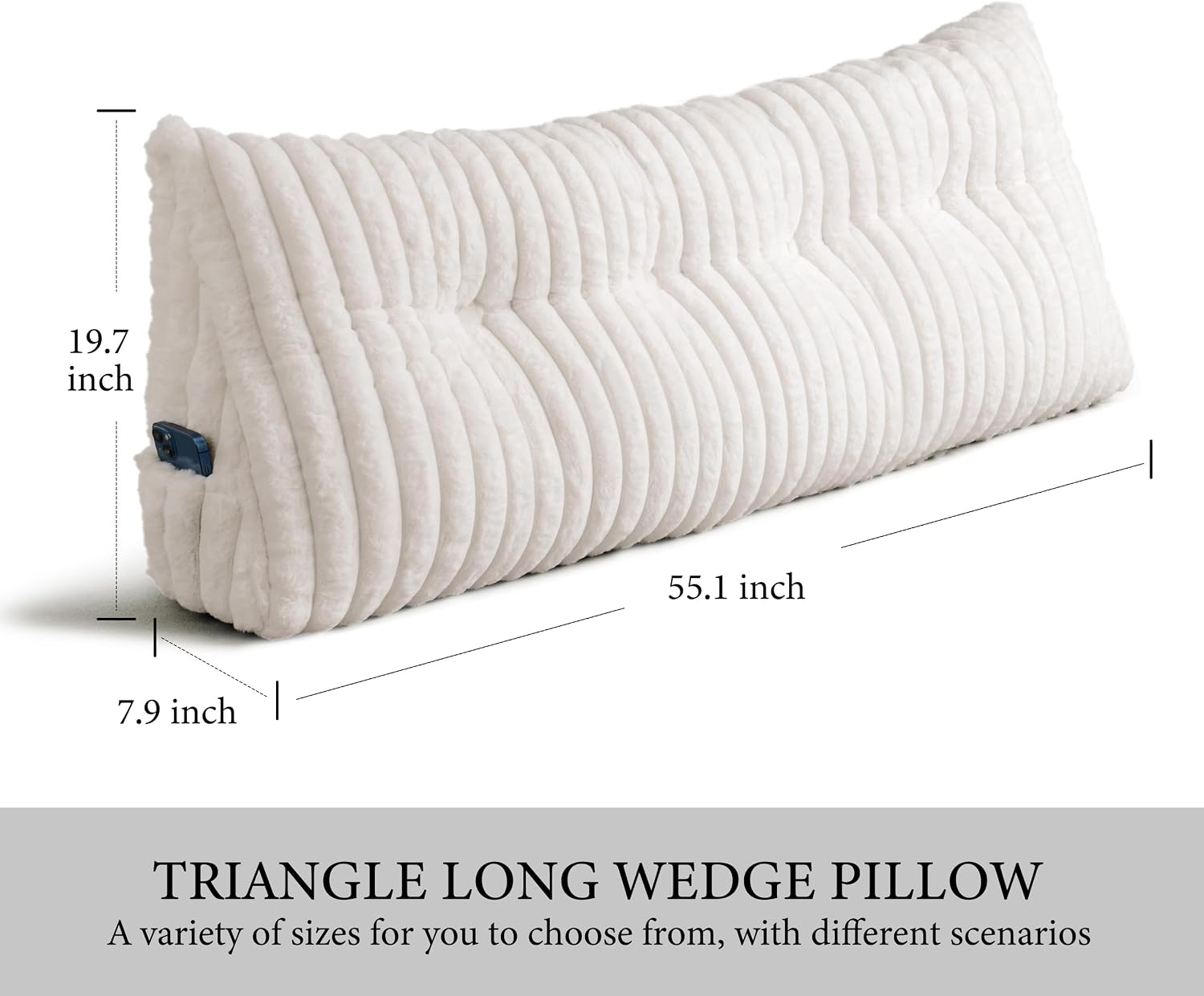 Headboard Pillow Full, Triangular Wedge Pillow Headboard Full, Cushion Headboards Reading Pillows, Backrest Pillows for Sitting in Bed or…