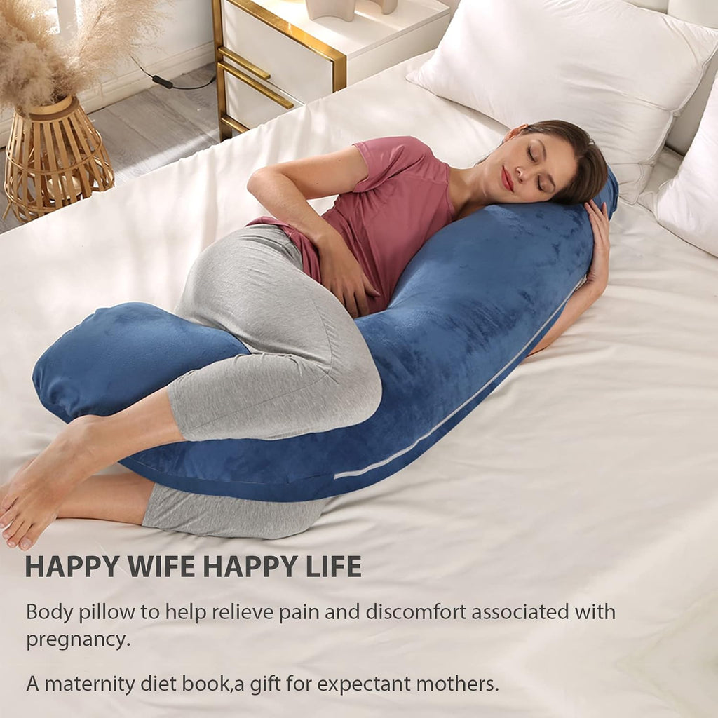 BATTOP Pregnancy Pillows for Sleeping, Body Maternity Pillow with Cooling Washable Cover, Support for Back, HIPS, Legs, Belly for Pregnant…