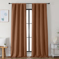 Simplebrand Ava Sun Baked Blackout Curtains for Bedroom 96 Inches Long 2 Panels, Solid Thermal Insulated, Energy Saving Living Room Window…