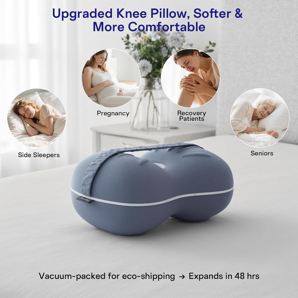 Knee Pillow for Side Sleepers - Leg Pillow for Side Sleeping, Memory Foam Knee Pillows for Back Hip Pain, Spine Aligning, Sciatica…