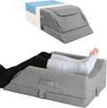 KingPavonini Adjustable Leg Elevation Pillows for Swelling After Surgery, Cooling Memory Foam Leg Wedge Pillow for Blood Circulation, Wedge…